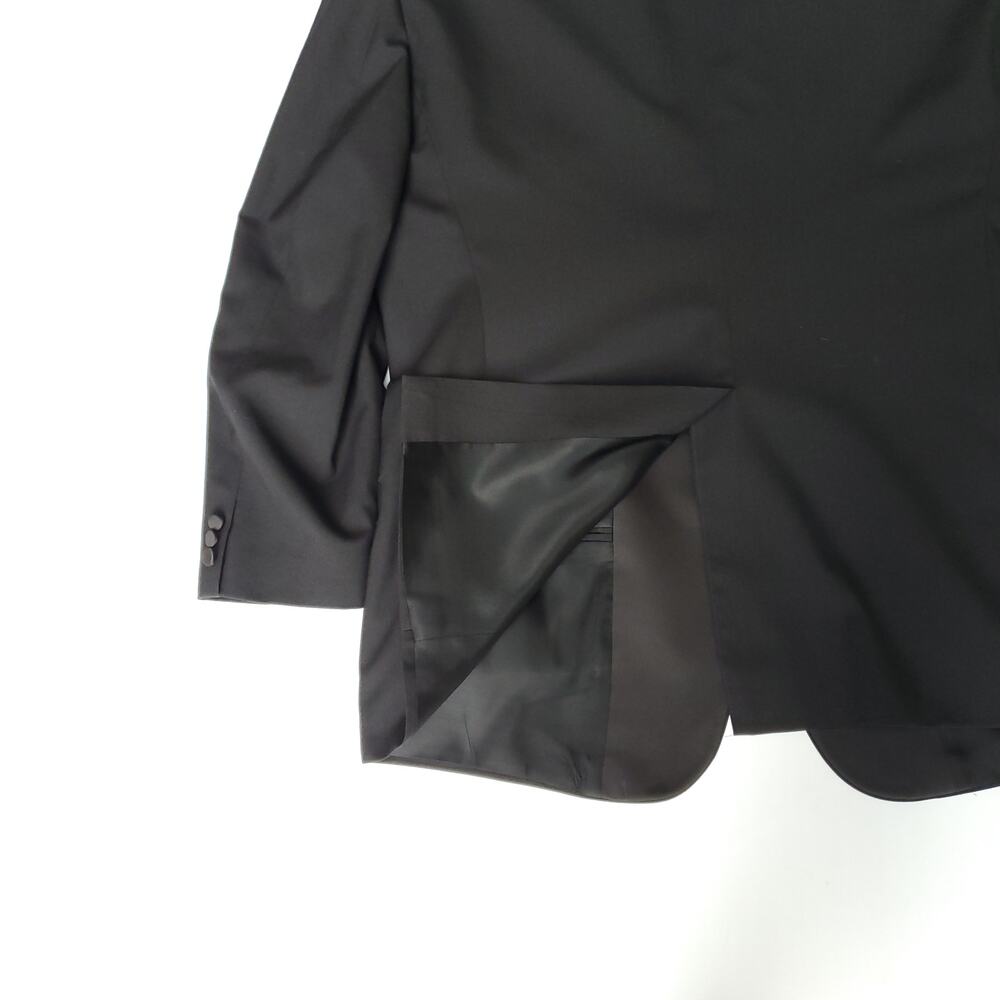 VTG Lord West Black Tuxedo Jacket 51x32 Pants 28.5" w 2" hem Bow Tie 3 Pc 48R - Picture 7 of 16